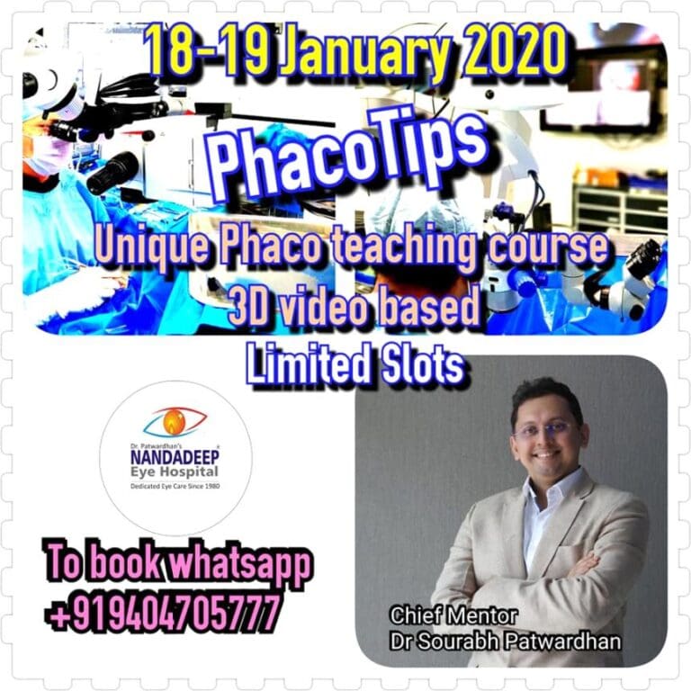 3D Phaco teaching course in Nandadeep Eye Hospital