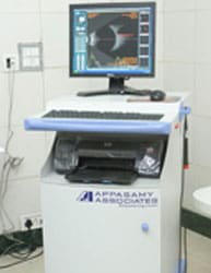 Ultrasound B-scan eye treatment machine