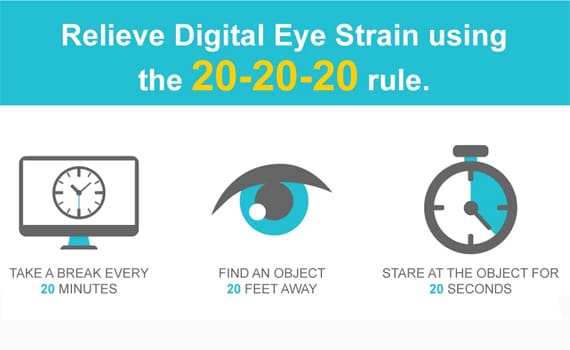 20 20 20 rule relieve digital eye strain