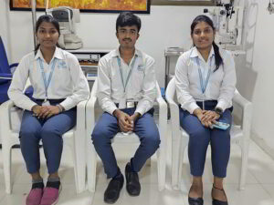 Students at Nandadeep Eye Hospital