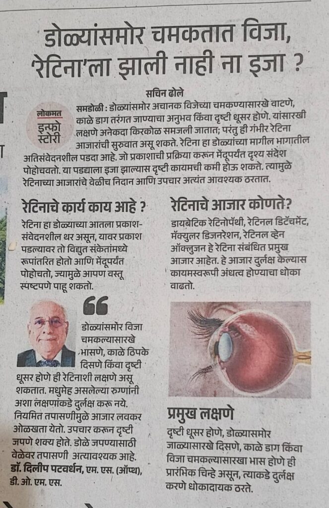 डोळ्यासमोर चमकतात विजा, रेटीनाला झाली नाही ना इजा?